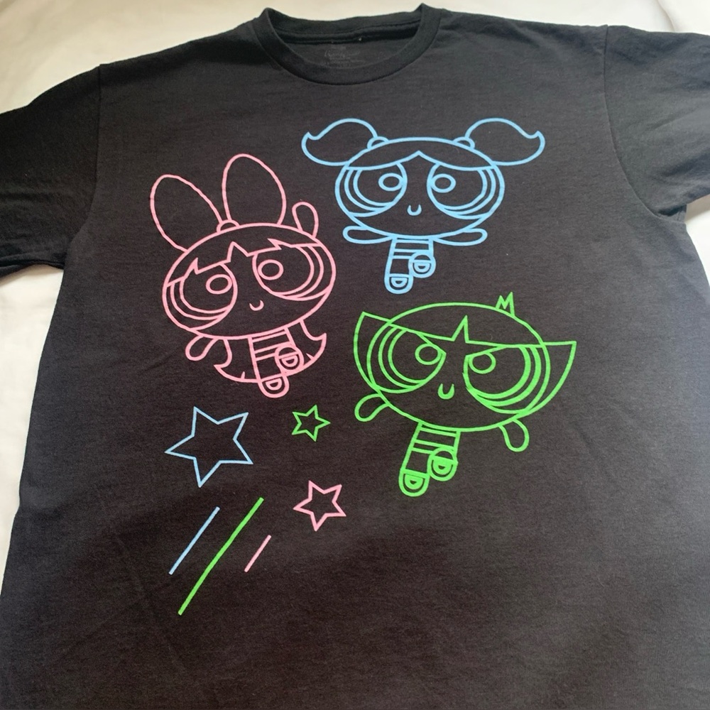 Cartoon Network The Power Puff Girls Y2K Graphic T-Shirt 100% Cotton Size M EUC